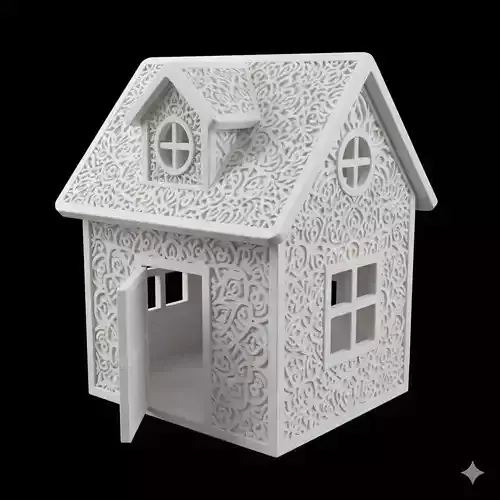 Hollow Empty House Building Model