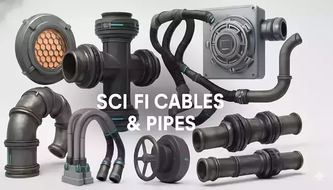 Sci-Fi Cables Pipes Pack