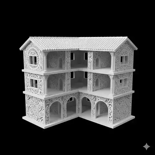 Empty House Hollow Architecture Set