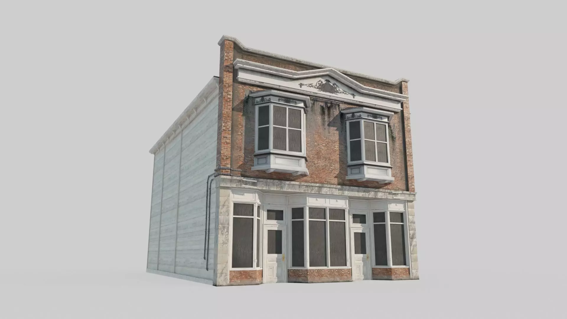 19th century architecture urban housing 3D model_0
