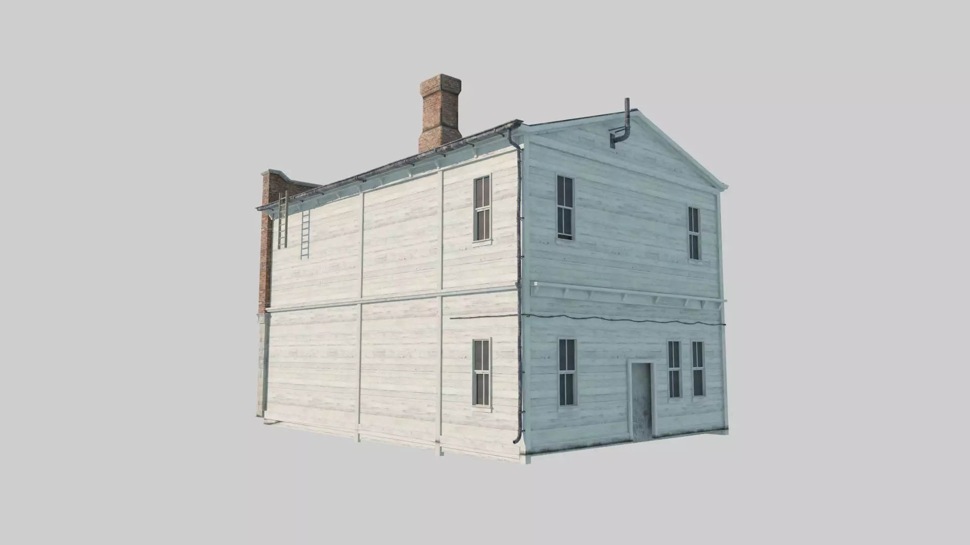 19th century architecture urban housing 3D model_3