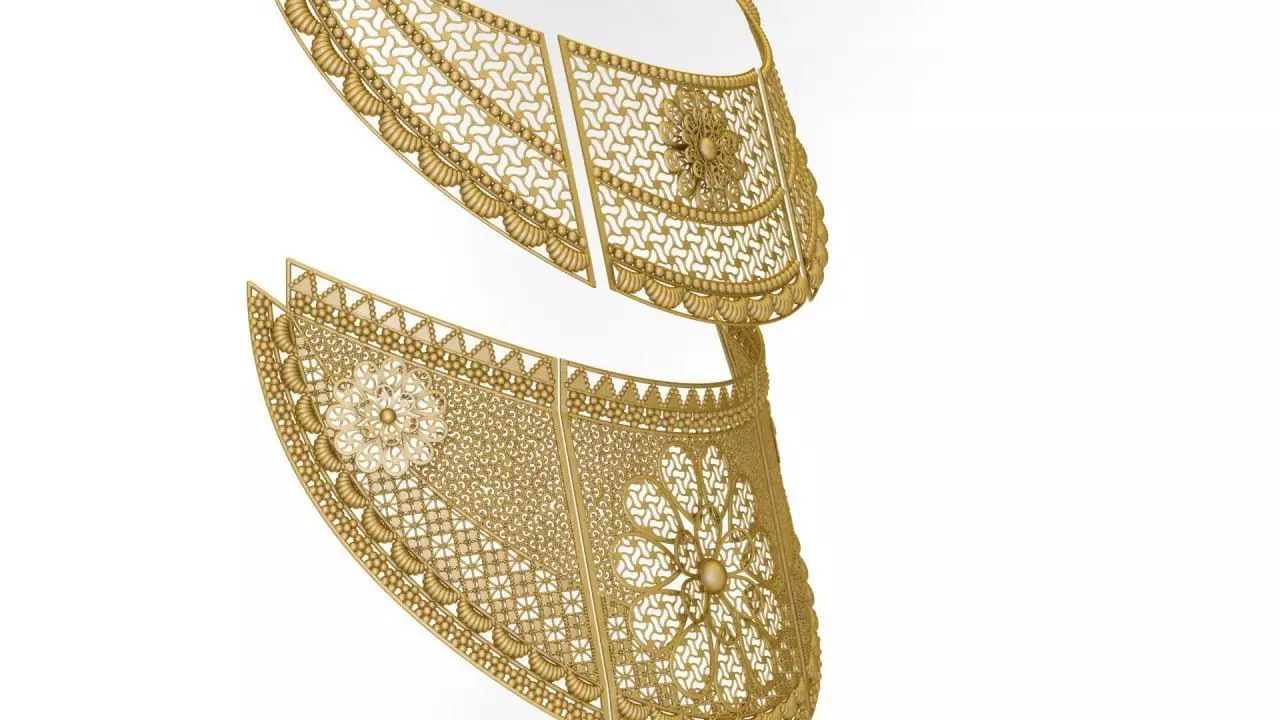 2different chockers in pattern and sizes 3D print model_1