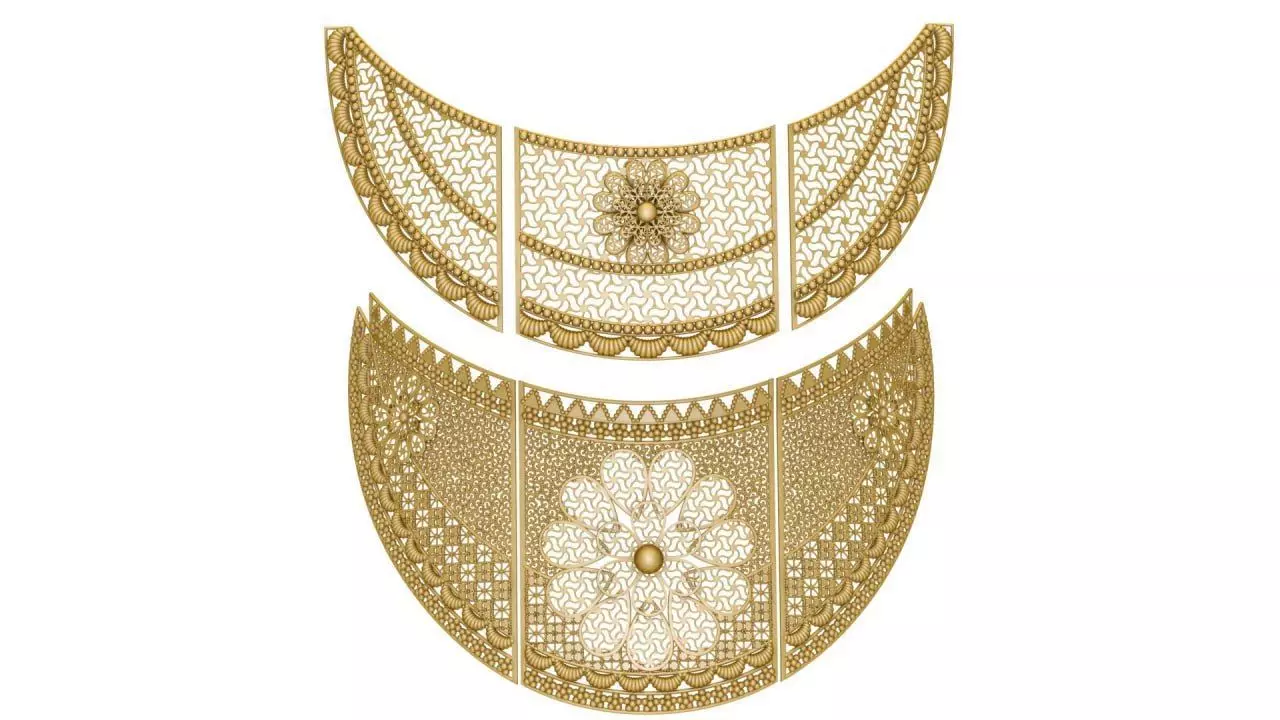 2different chockers in pattern and sizes 3D print model_0