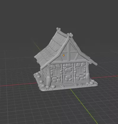 Wood and Rock Fantasy House 3D print ready STL file 3D print model_2