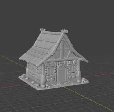 Wood and Rock Fantasy House 3D print ready STL file 3D print model_4