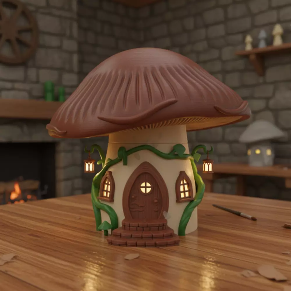 Magical Mushroom House 3D Model 3D print model