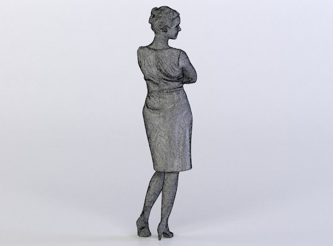 Anna 0077 Woman standing sideways, arms folded