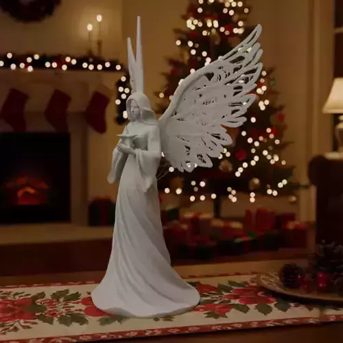Christmas Angel 3D Model STL Holiday Decoration Figurine