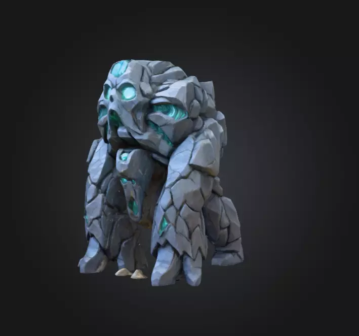 Crystalmourn Sentinel Low-poly 3D model_7