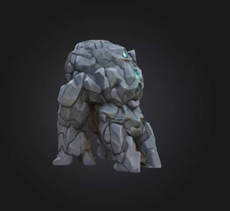 Crystalmourn Sentinel Low-poly 3D model_5
