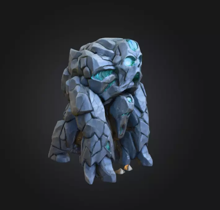 Crystalmourn Sentinel Low-poly 3D model_1