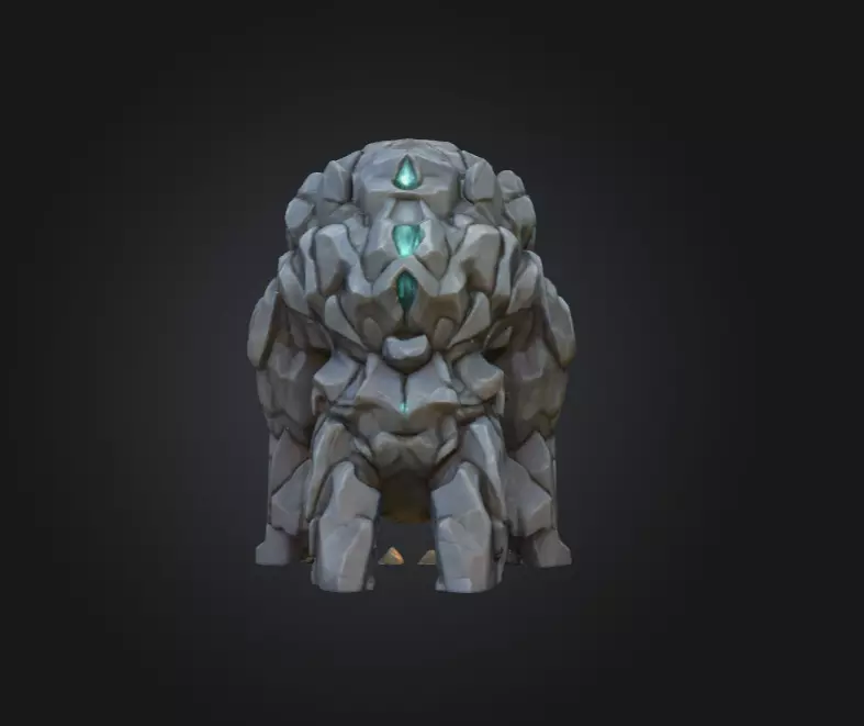 Crystalmourn Sentinel Low-poly 3D model_4