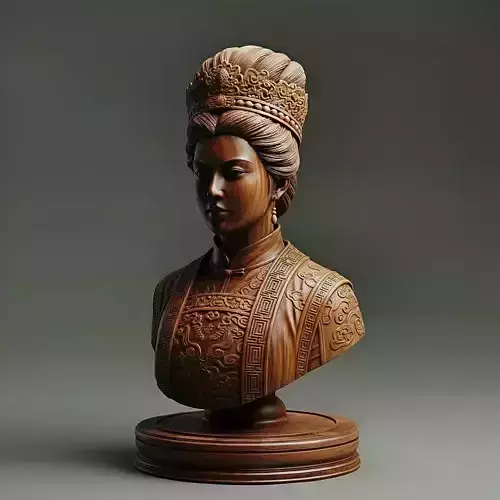 Medieval Chinese Queen Chess Piece