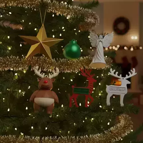 Christmas Tree Decor Pack 3D Printing