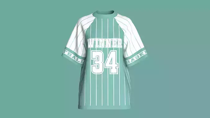 Girls Raglan Oversized Basketball T-shirt - Mesh