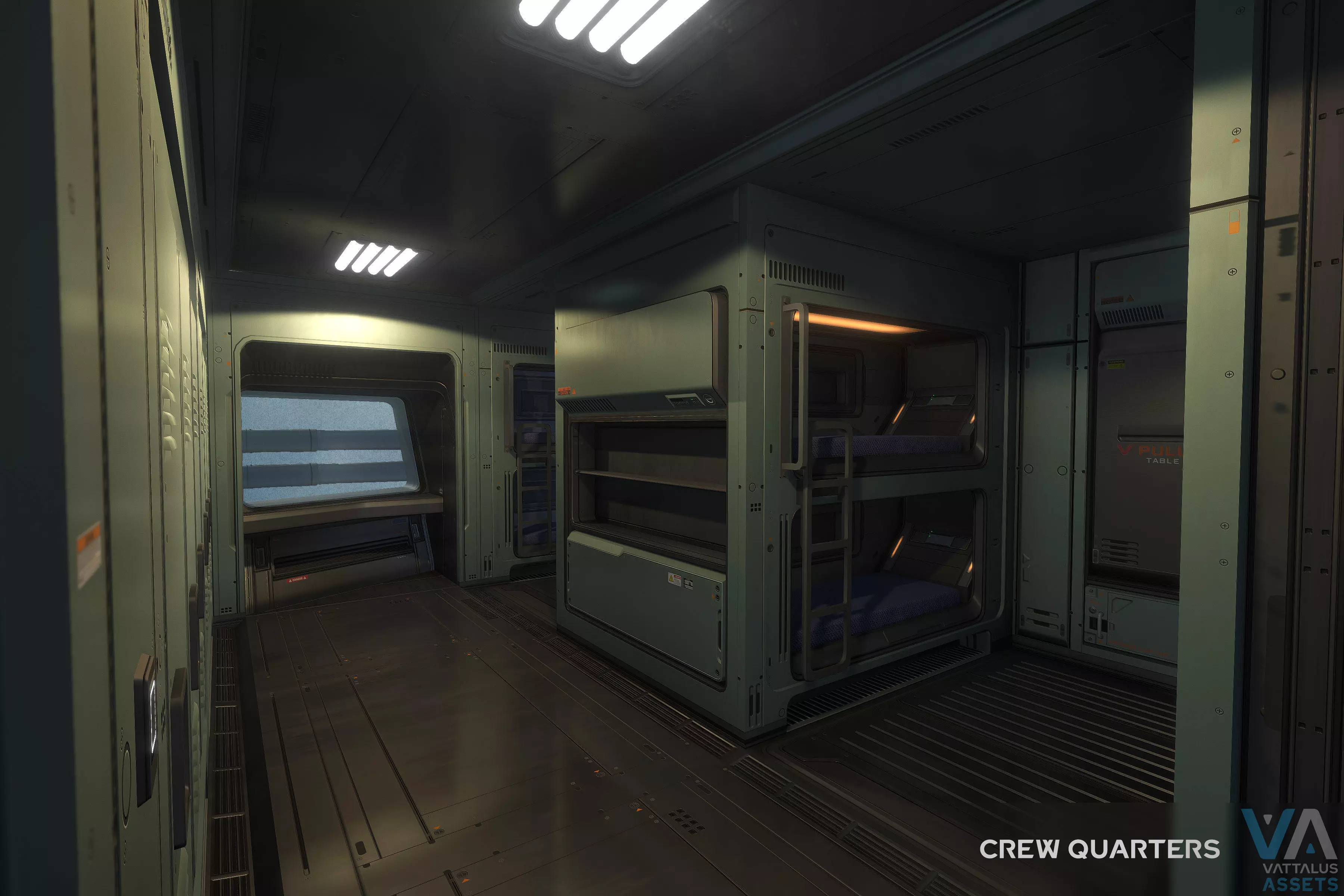 Minerva - Spaceship with Interior Low-poly 3D model_11