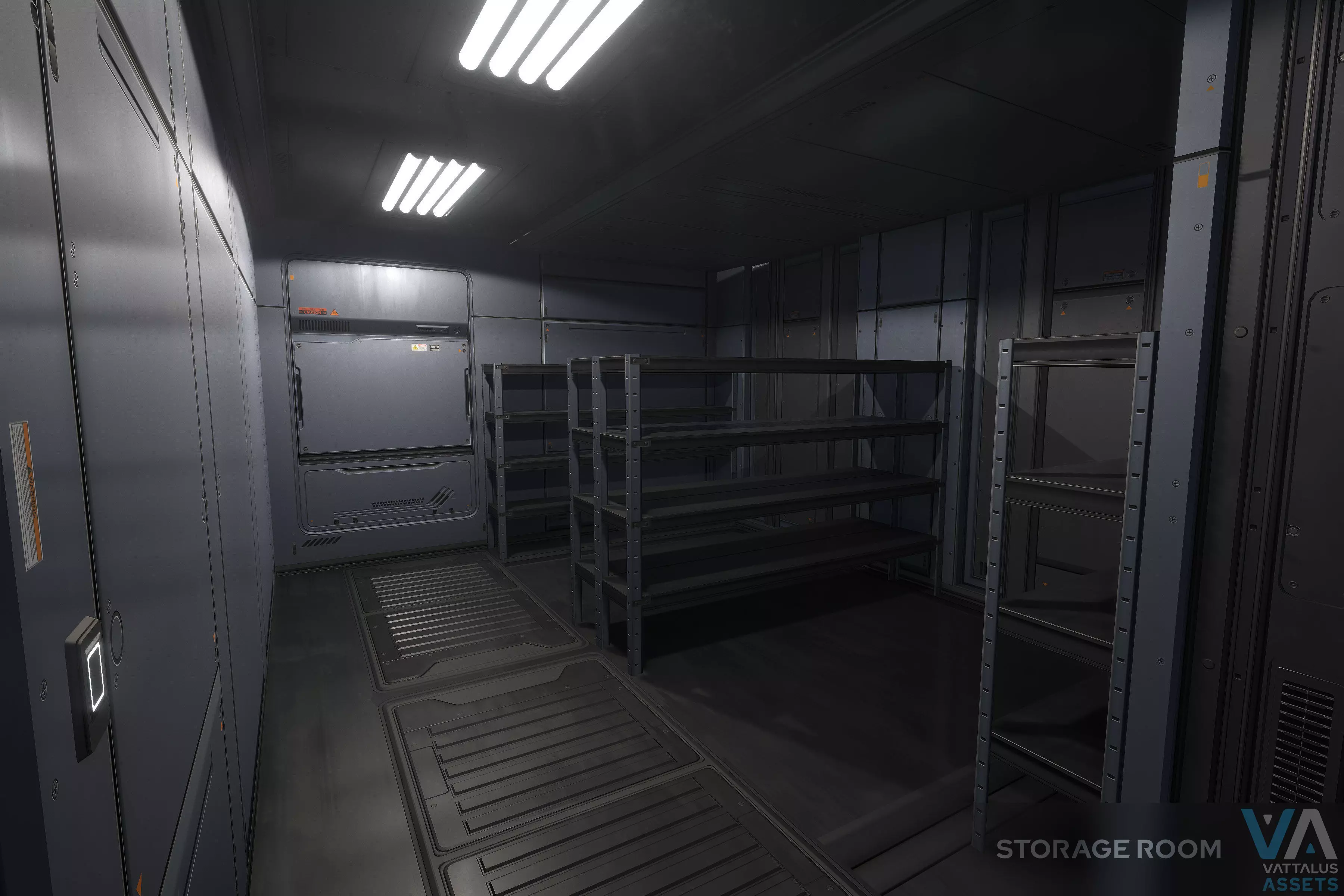 Minerva - Spaceship with Interior Low-poly 3D model_14