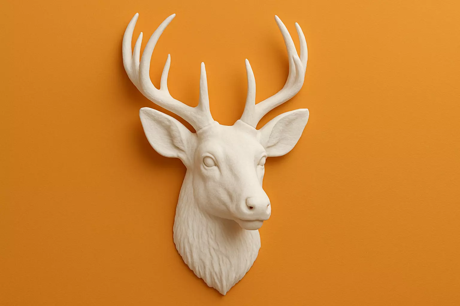 Deer Head Bas Relief 3D print model_0