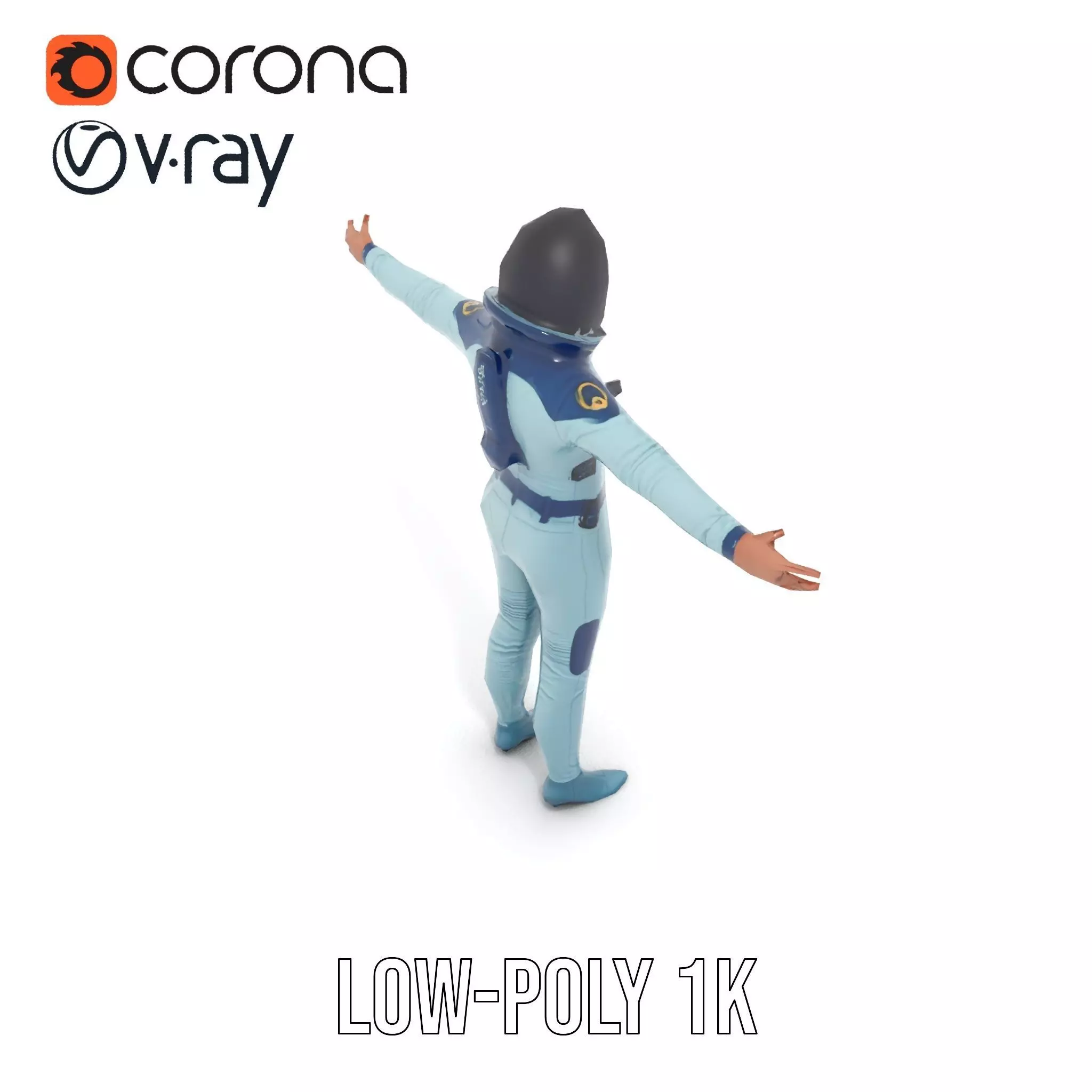 Advanced Space Suit model pack Low-poly 3D model_8