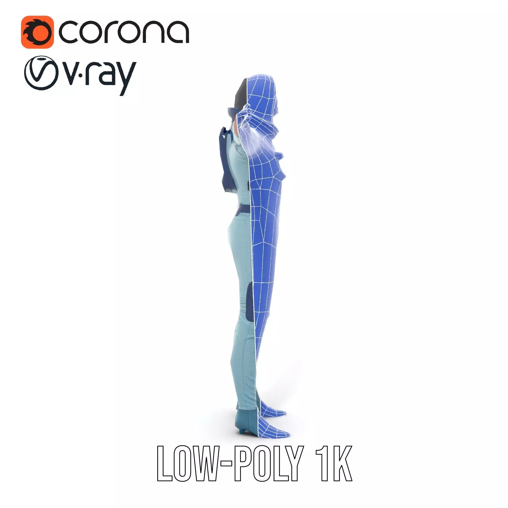 Advanced Space Suit model pack Low-poly 3D model_10