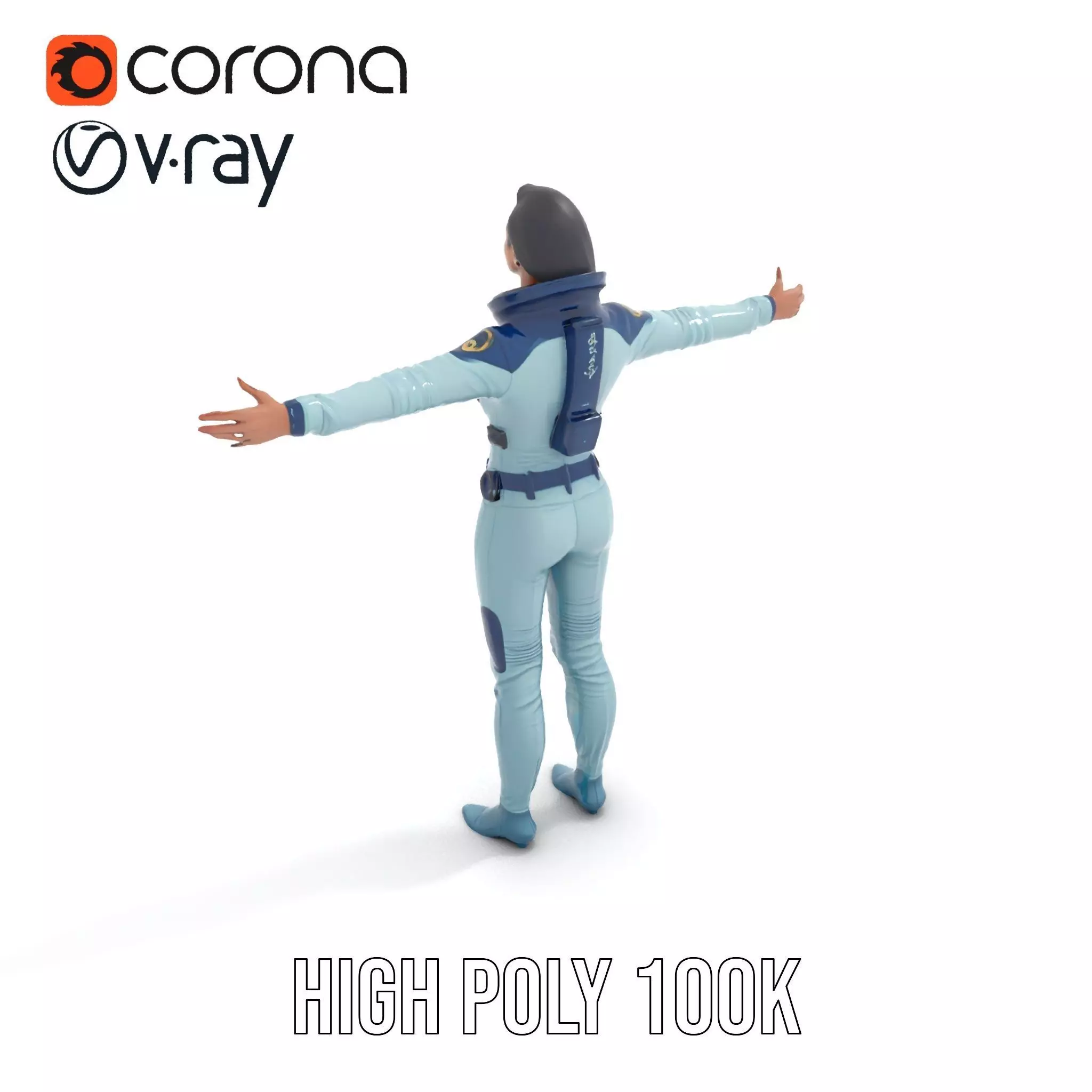 Advanced Space Suit model pack Low-poly 3D model_28