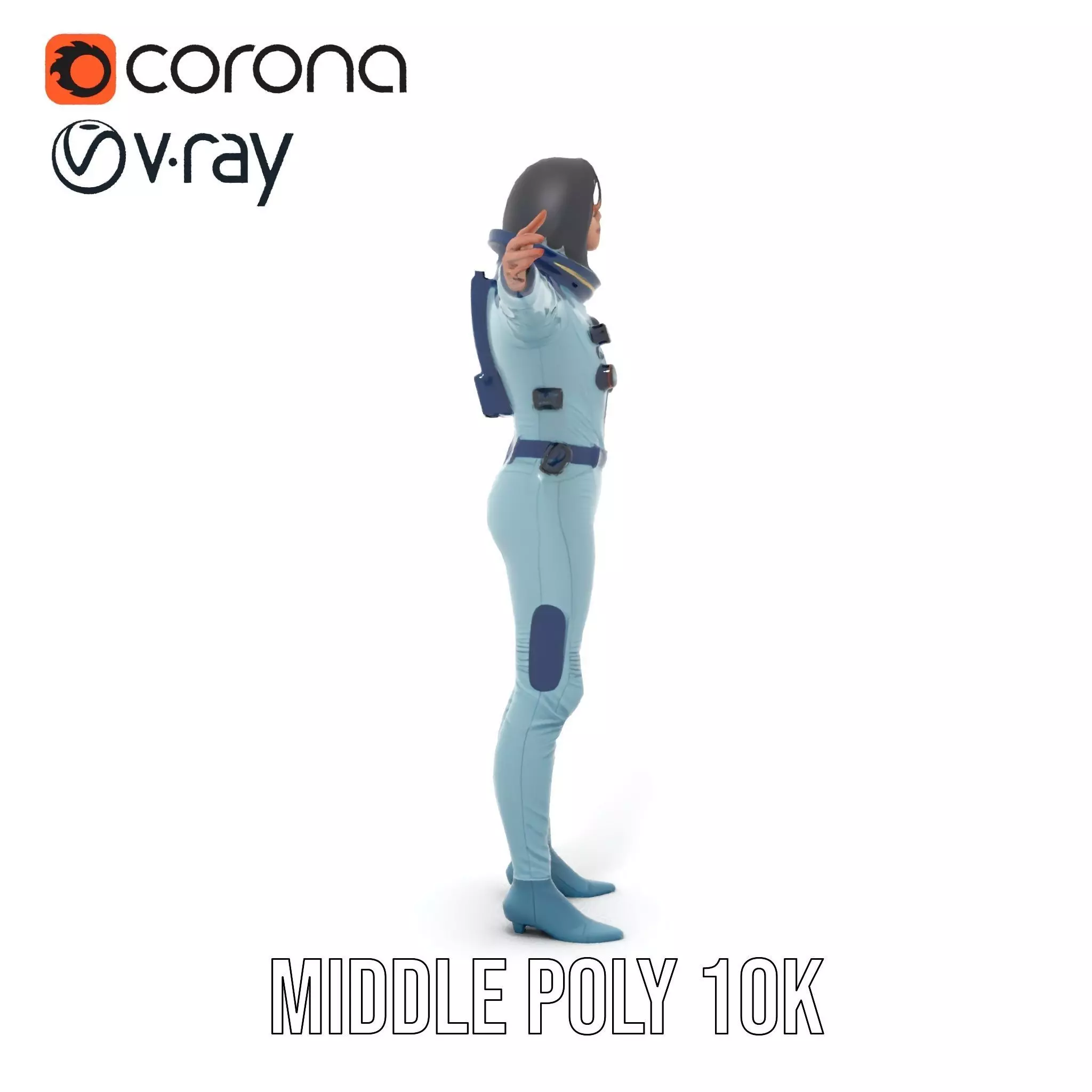 Advanced Space Suit model pack Low-poly 3D model_26