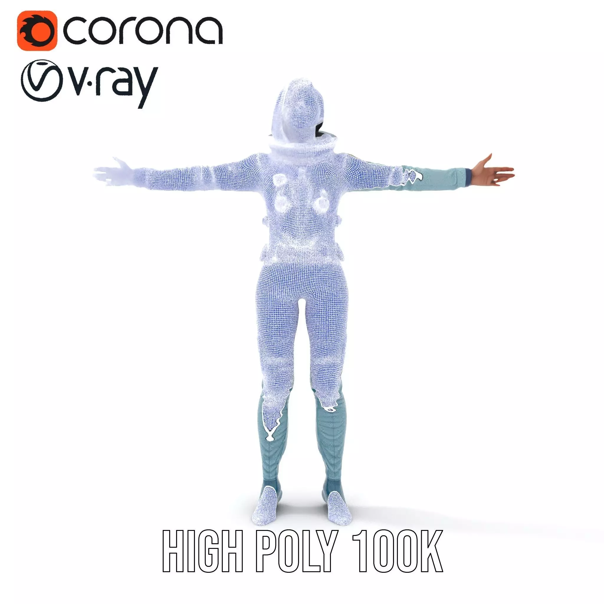 Advanced Space Suit model pack Low-poly 3D model_25