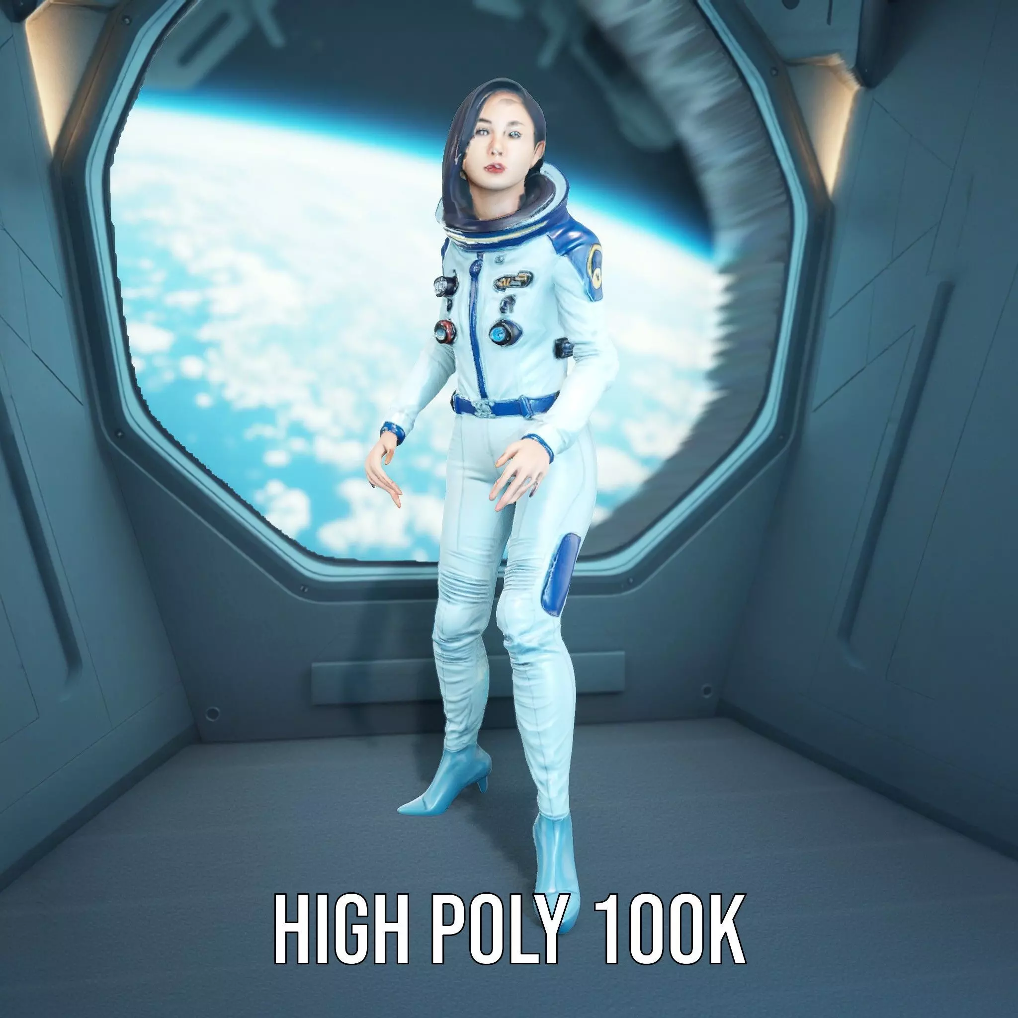 Advanced Space Suit model pack Low-poly 3D model_14