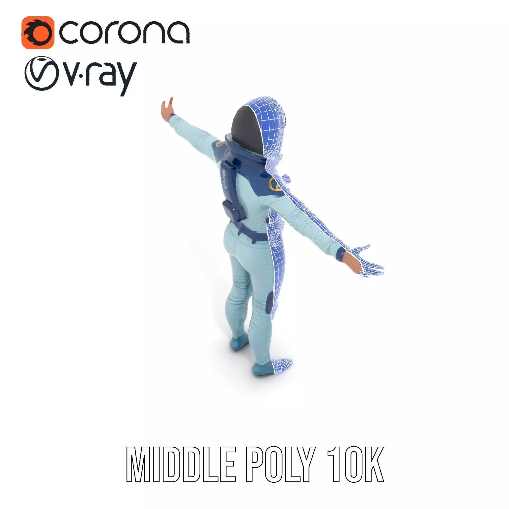 Advanced Space Suit model pack Low-poly 3D model_21