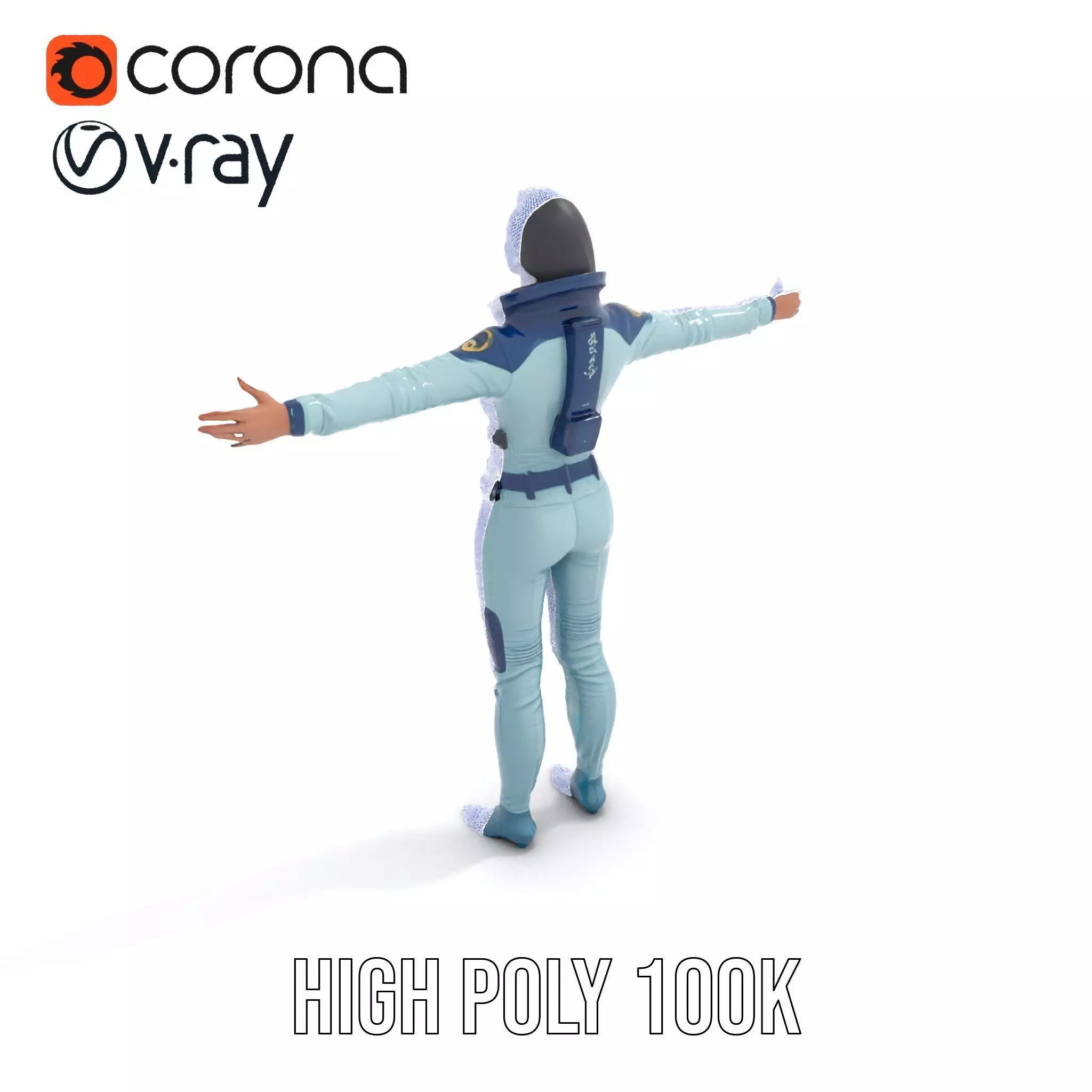 Advanced Space Suit model pack Low-poly 3D model_34