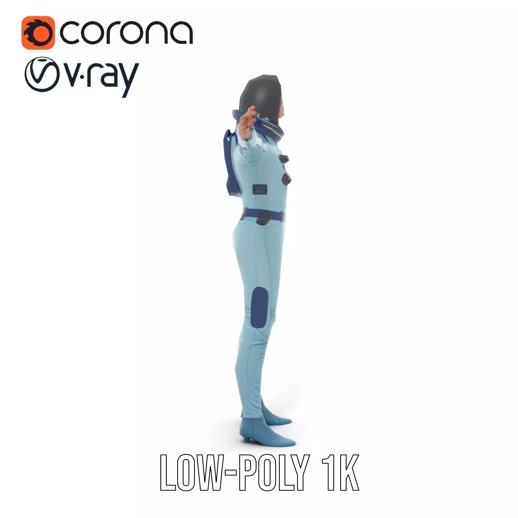 Advanced Space Suit model pack Low-poly 3D model_16