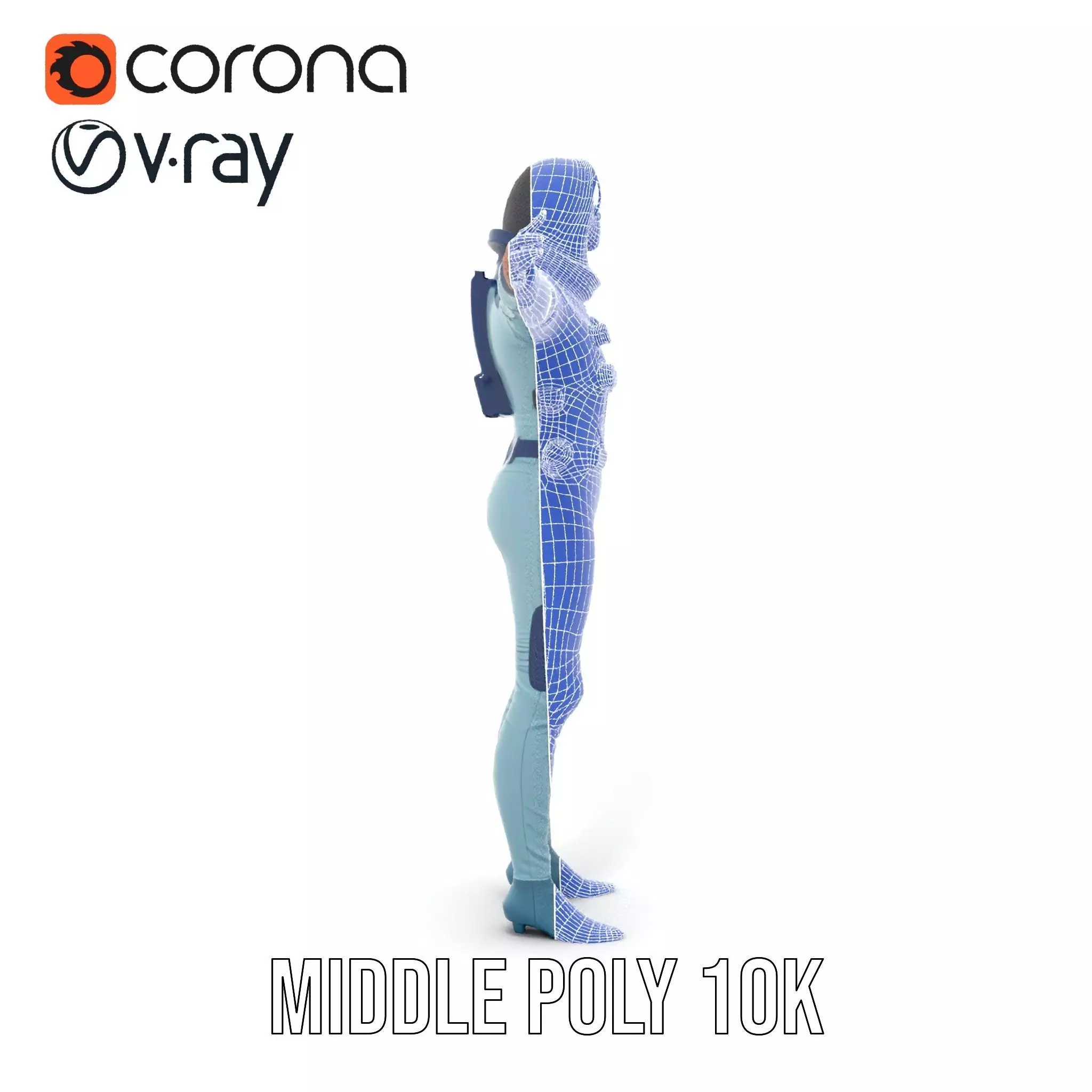 Advanced Space Suit model pack Low-poly 3D model_23