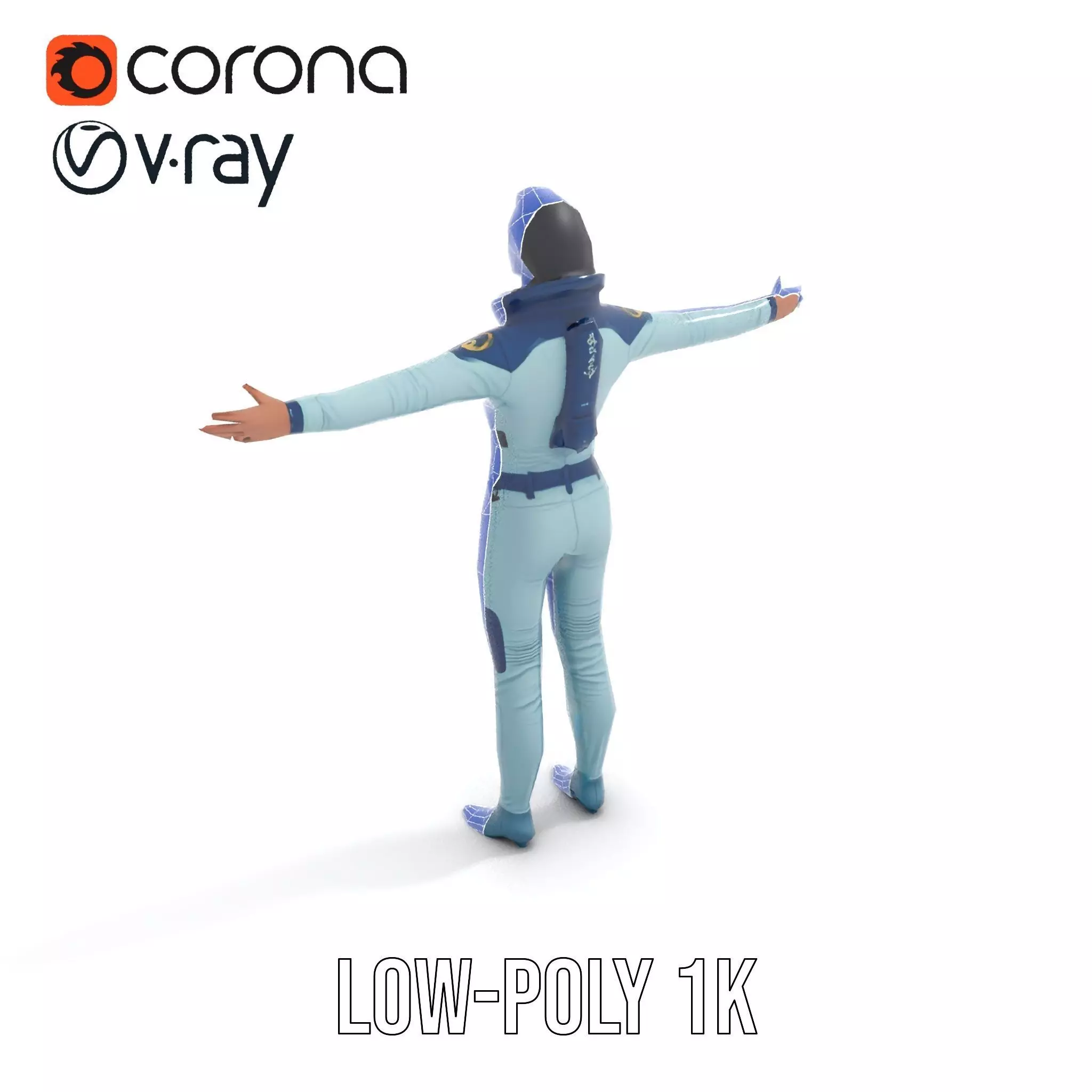 Advanced Space Suit model pack Low-poly 3D model_27