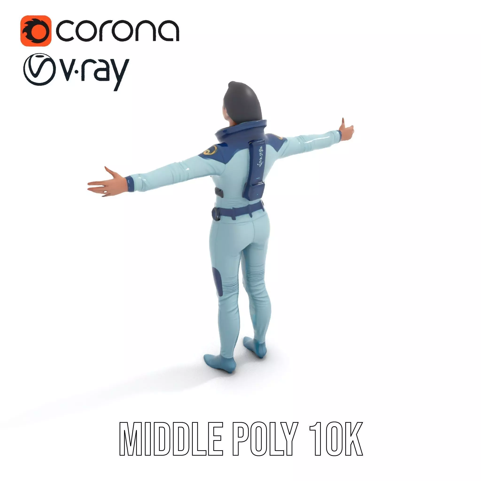 Advanced Space Suit model pack Low-poly 3D model_18