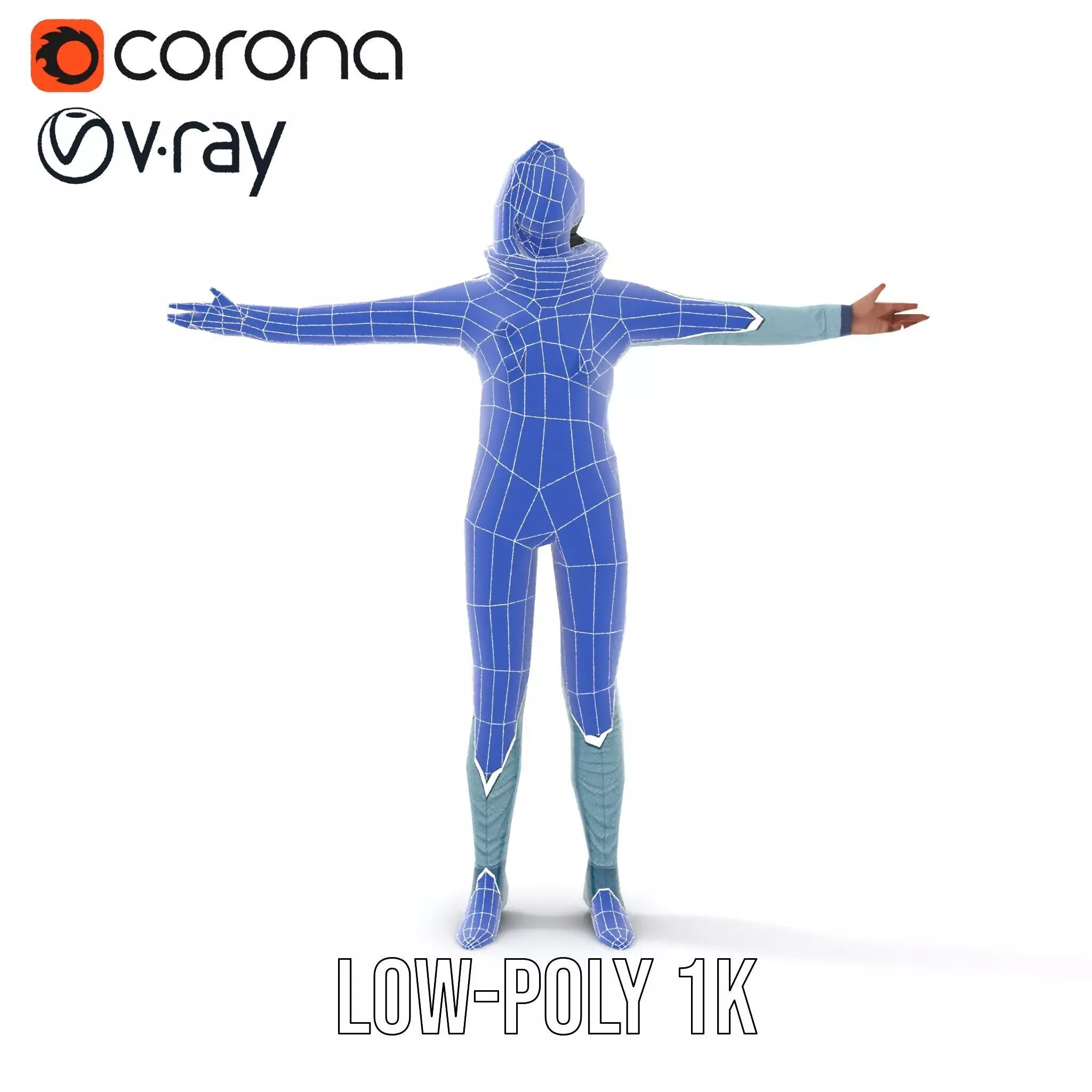 Advanced Space Suit model pack Low-poly 3D model_24