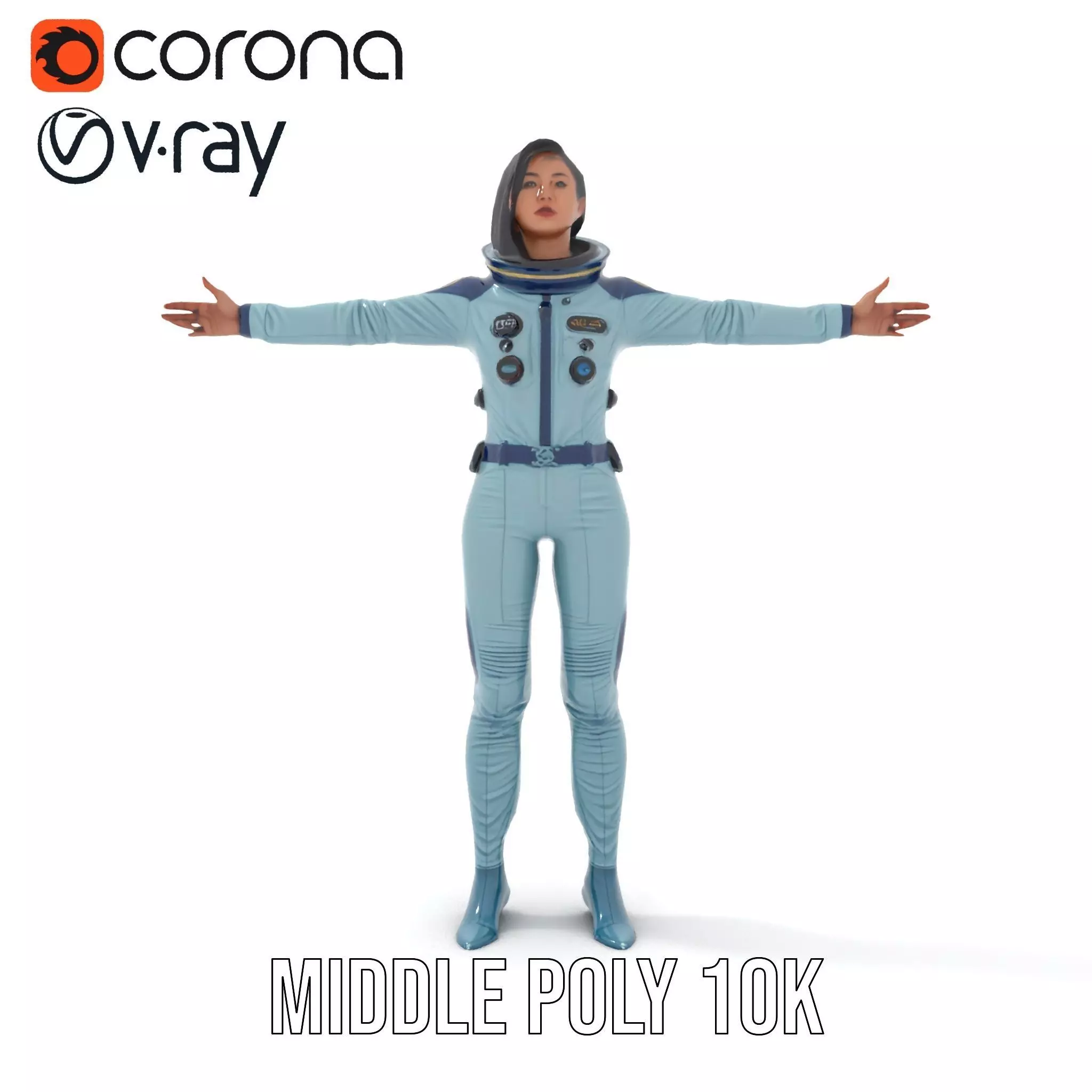 Advanced Space Suit model pack Low-poly 3D model_31