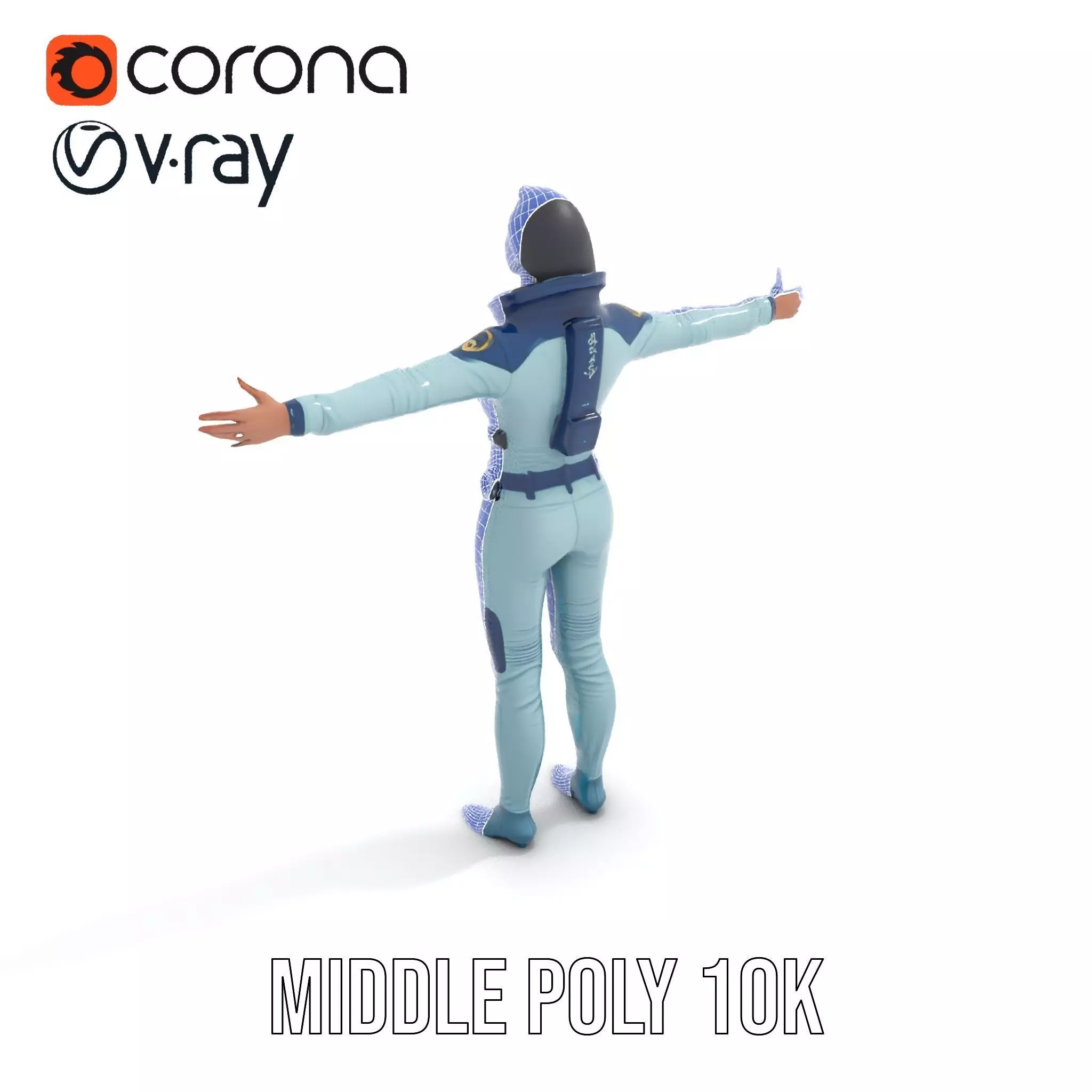 Advanced Space Suit model pack Low-poly 3D model_29