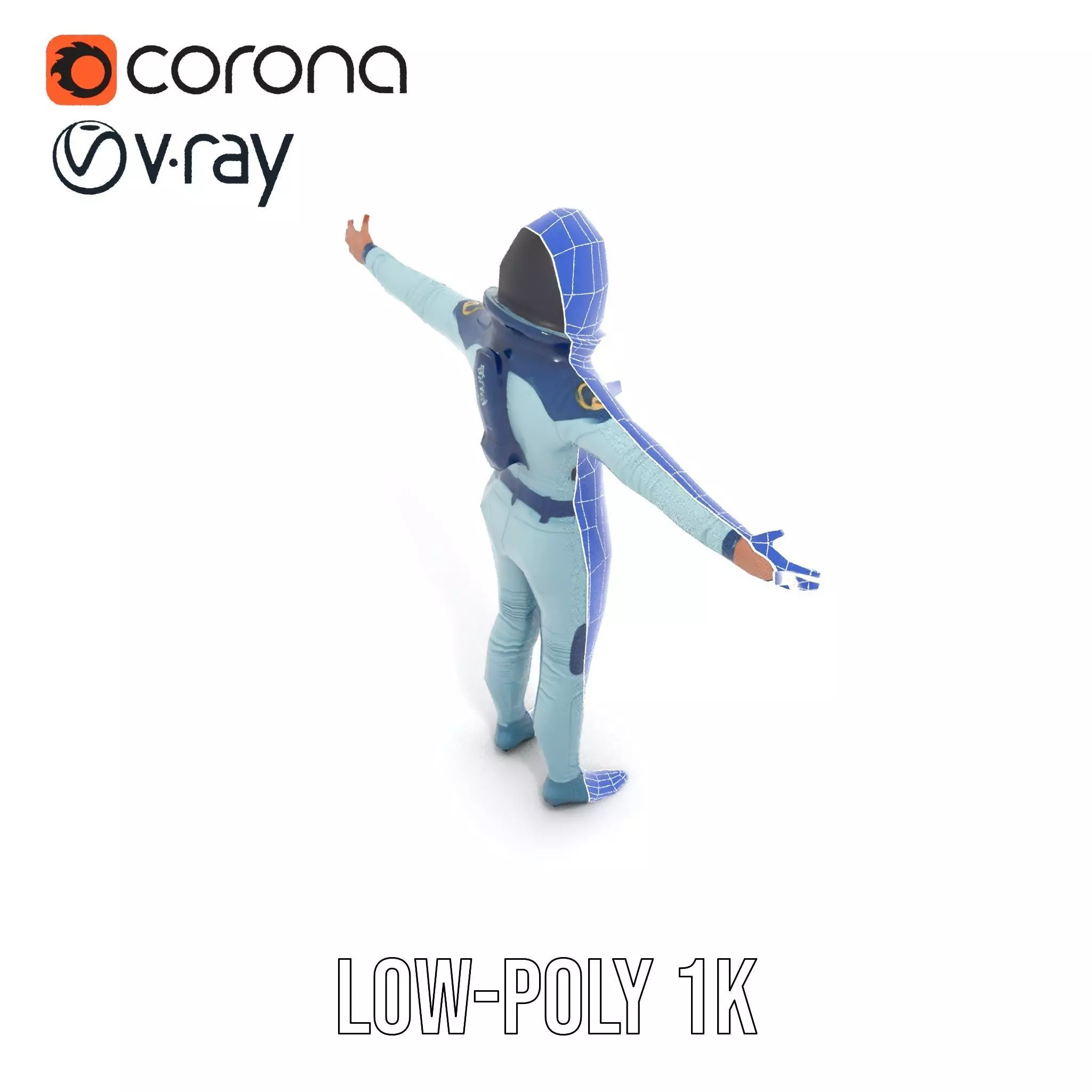 Advanced Space Suit model pack Low-poly 3D model_32