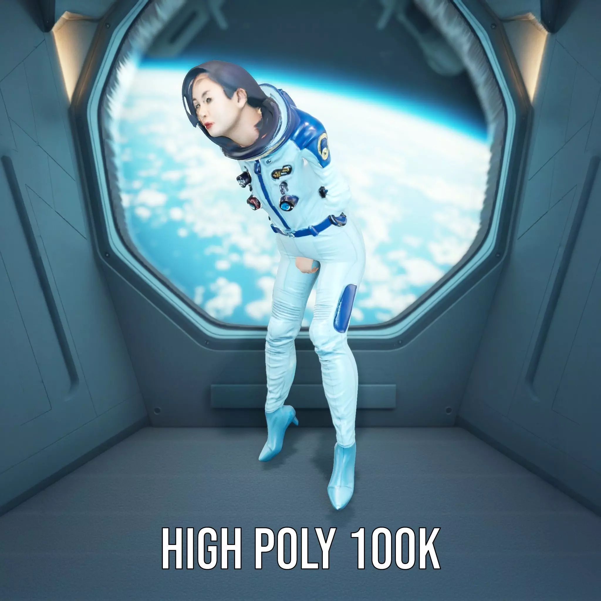 Advanced Space Suit model pack Low-poly 3D model_11
