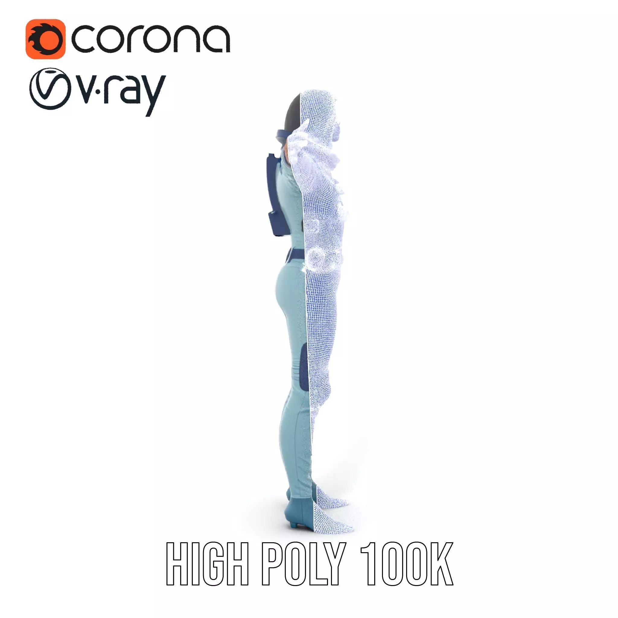 Advanced Space Suit model pack Low-poly 3D model_35