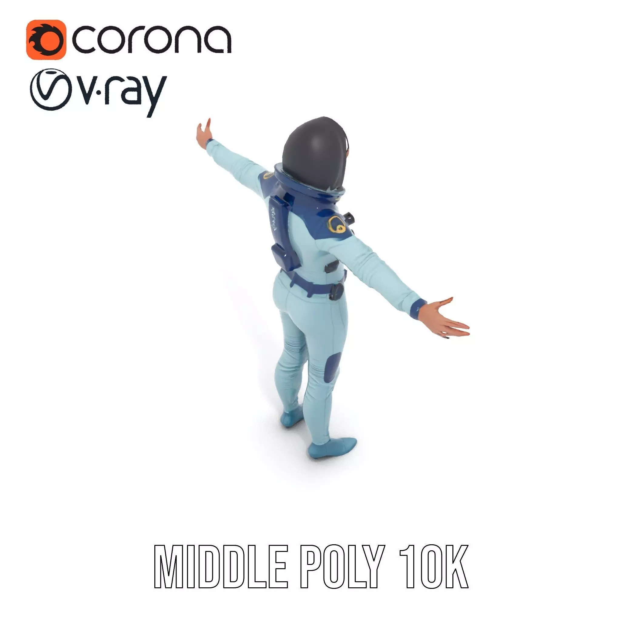 Advanced Space Suit model pack Low-poly 3D model_12