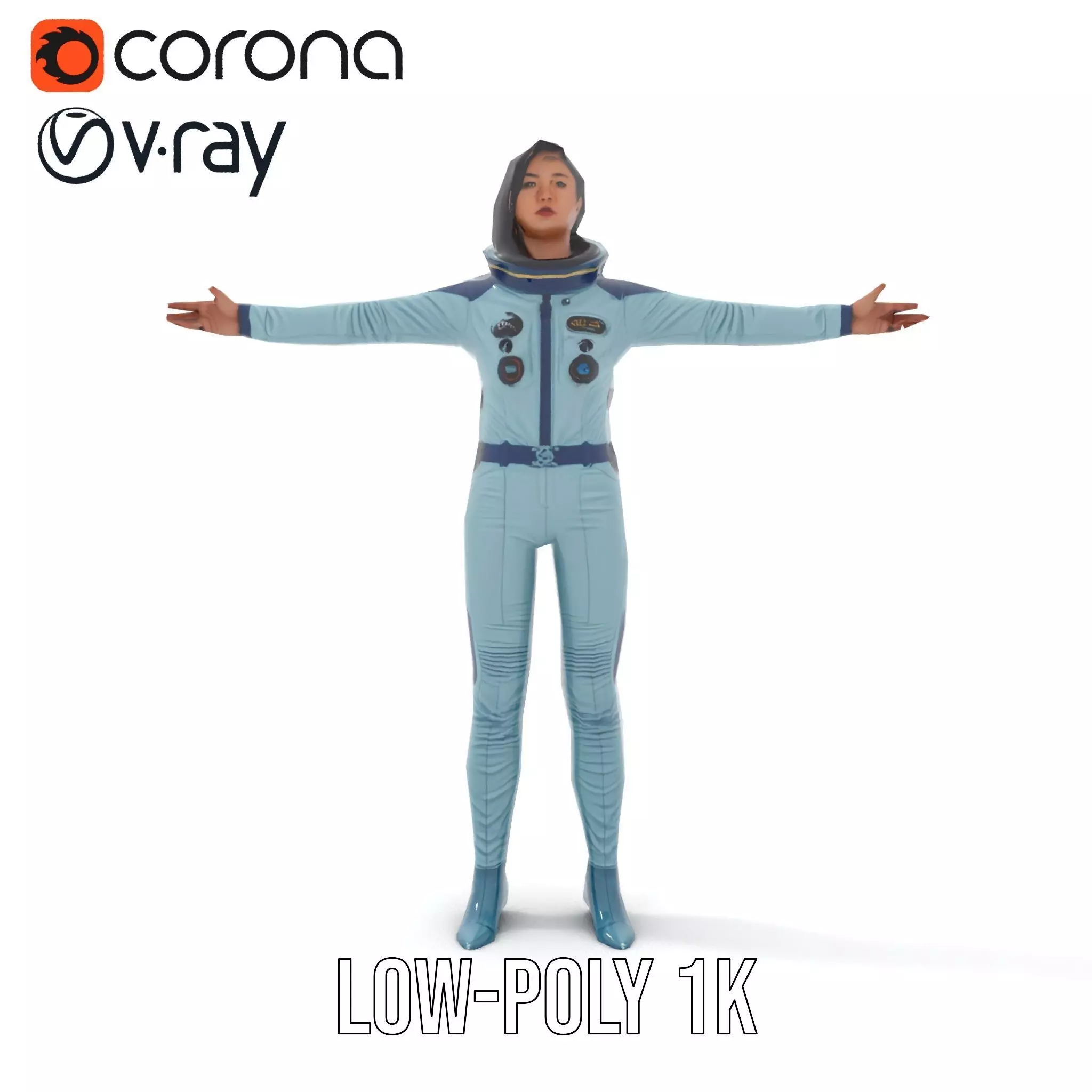 Advanced Space Suit model pack Low-poly 3D model_22