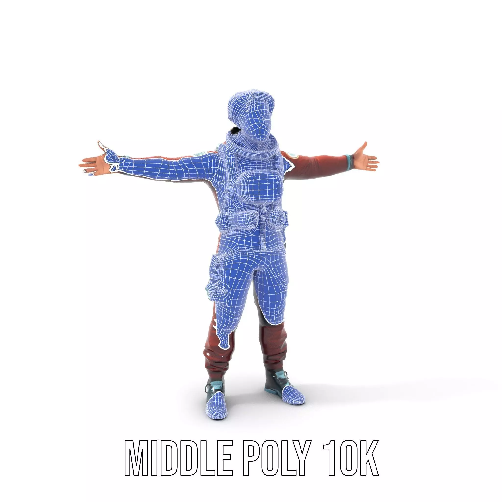 Red Space Suit model pack Low-poly 3D model_14