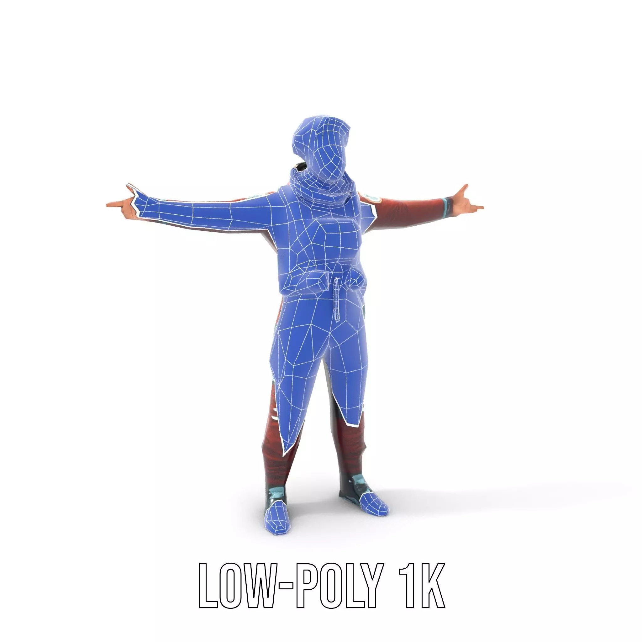 Red Space Suit model pack Low-poly 3D model_32