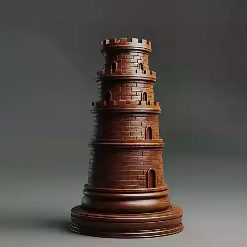 Medieval  Chinese Rook Chess Piece