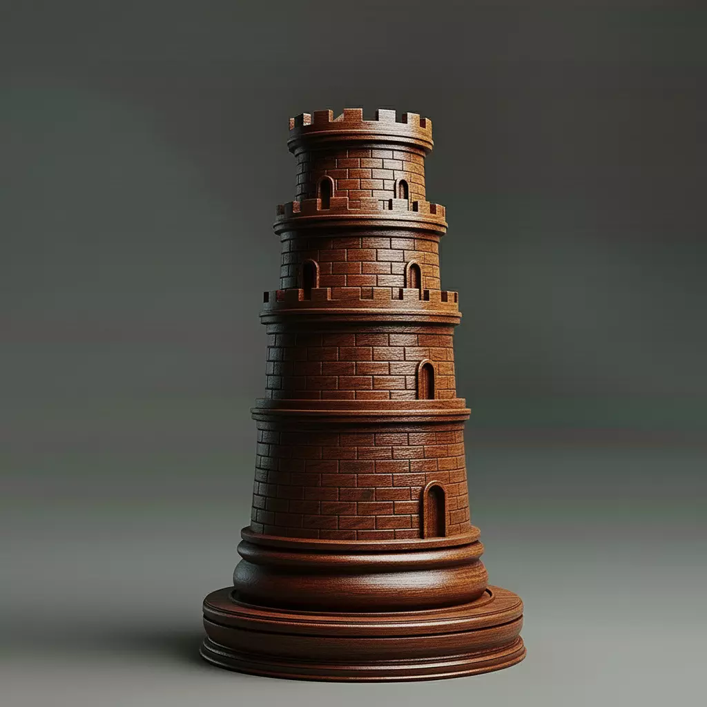 Medieval Chinese Rook Chess Piece 3D print model