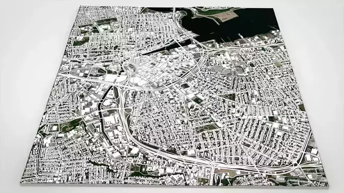 Cityscape Providence United States 3D model 6