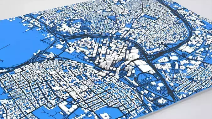 Cityscape Providence United States 3D model 2
