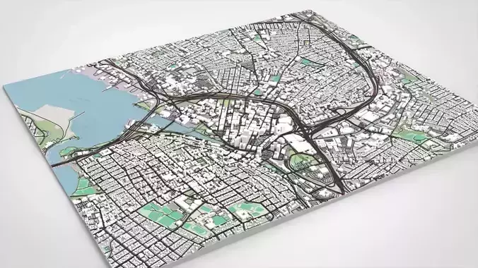 Cityscape Providence United States 3D model 4