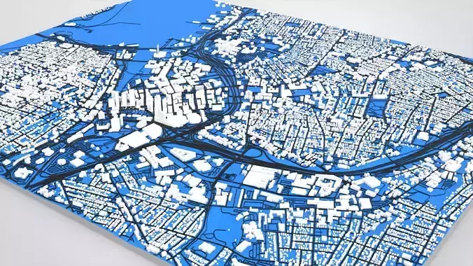 Cityscape Providence United States 3D model 5